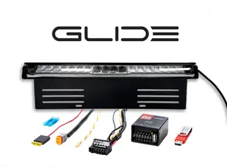 Lazer&#174; Lyspakke med Glide 18 Elite Modernum Canbus. Skiltplate sidemount.