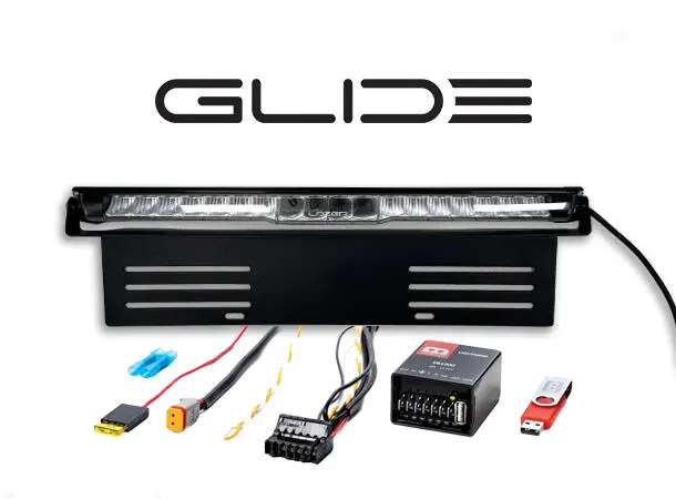 Lazer® Lyspakke med Glide 18 Elite Modernum Canbus. Skiltplate sidemount. 