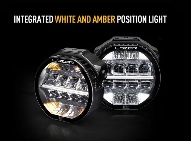 Lazer® Sentinel 7 ELITE Omvendt feste Sort. Med Parklys. 10248 Lumen. 
