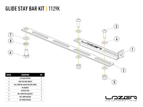 Lazer&#174; St&#248;ttestag (1stk). Kun til GLIDE-serie.