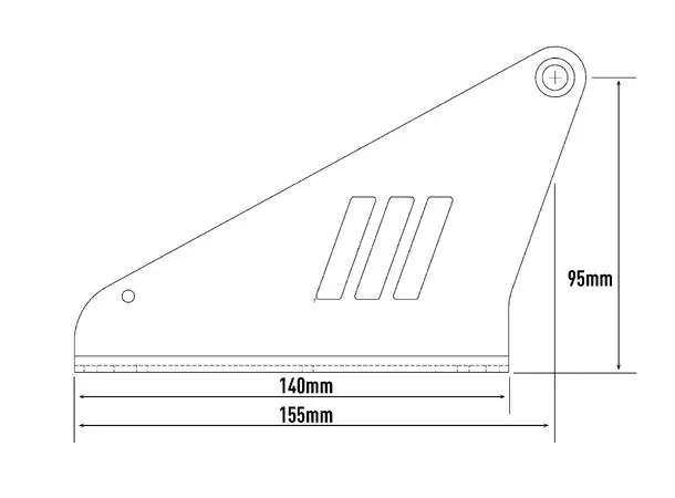 Lazer® takmontering 95mm Til bil uten rails. Triple-R 24/T-28 evo 