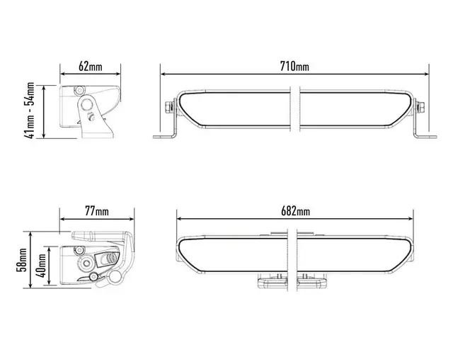 Lazer Linear® 24 Flood Lengde 682mm. 16200 Lumen 