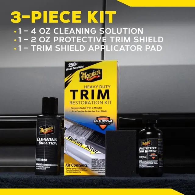 Meguiar’s Heavy Duty Trim Kit Restaurerer og beskytter plast 