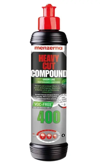 Menzerna Heavy cut 400 GREEN LINE 250 ml Grovt poleringsmiddel, løsemiddelfri 