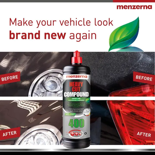 Menzerna Heavy cut 400 GREEN LINE 250 ml Grovt poleringsmiddel, løsemiddelfri 