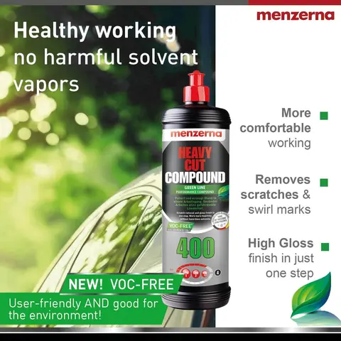 Menzerna Heavy cut 400 GREEN LINE 250 ml Grovt poleringsmiddel, løsemiddelfri
