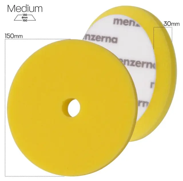 Menzerna Medium Cut Premium Pad130/150mm Poleringspute Fjerner lette riper, 1 stk 