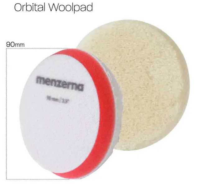 Menzerna Premium Wool Pad 75/90mm Poleringspute for Dual Action, 1 stk 