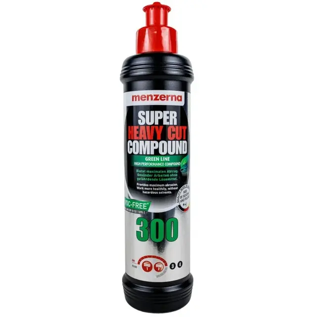 Menzerna Heavy cut 300 GREEN LINE Grovt Polish, løsemiddelfri, 250 ml 