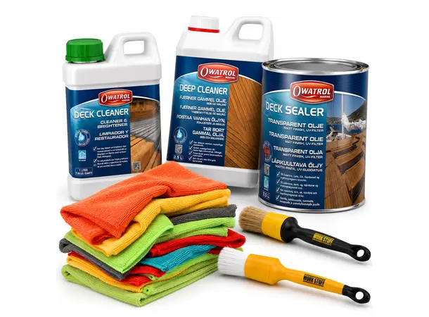 Owatrol Teak & Trepleie Komplett Bundle Perfekt for hagebord og hagemøbler 