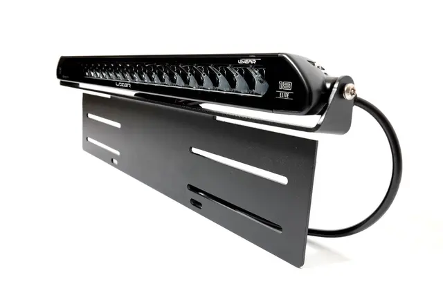 Skiltbrakett til Lazer ® Linear 18 Sidemontering. Rustfri, sort. 