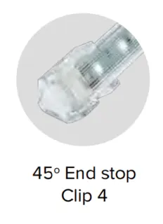 Skrufeste 45° Endeklips Til Orizon Interconnect