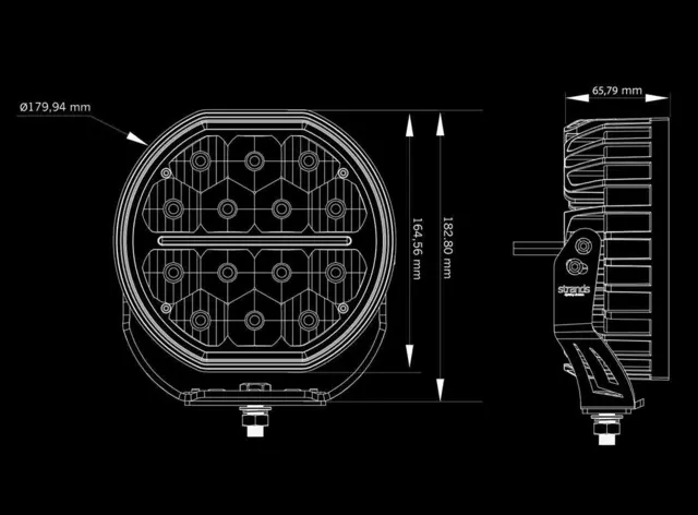 Strands Big Energy 7" Hvit/Orange Parklys | Optimized Beam 