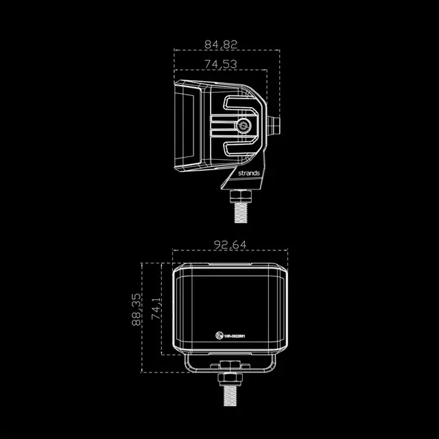 Strands Siberia red Fox side shooter Arbeidslys LED - 3450 Effektive Lumen. 