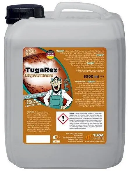 Tuga-Rex Flyverustfjerner - pH nøytral - 5L 