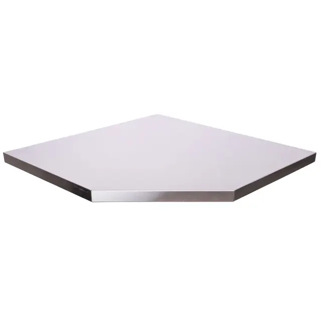 Turisimo benkeplate i rustfritt stål 800x800x38 mm hjørne - Nordvik AS