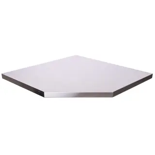 Turisimo benkeplate i rustfritt st&#229;l 800x800x38 mm hj&#248;rne