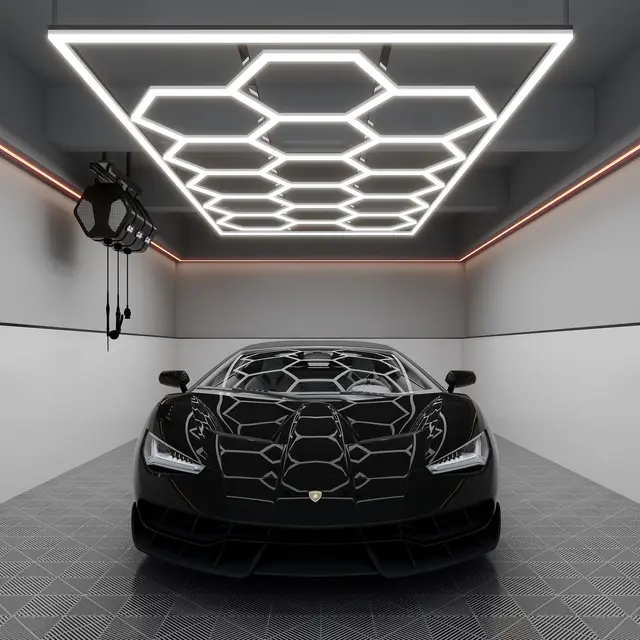 Turisimo Hexagon 15 650W Garage Hexagon Led Light 