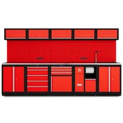 Turisimo garasjeinnredning 340cm 340x52,5x189cm - standard dybde med vask