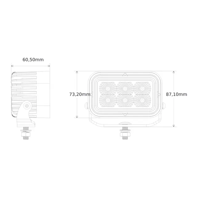 Turisimo Omega P40S LED Arbeidslys 3800 effektive lumen, dual posisjonslys 