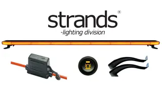 Strands Varselpakke 130 med klemmer 1382mm bjelke. D&#248;rklemmer, bryter.