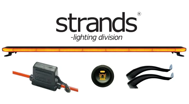 Strands Varselpakke 130 med klemmer 1382mm bjelke. Dørklemmer, bryter. 