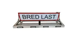 Varslingsbjelke med bredlast skilt L1159mm B344mm Lys i skilt