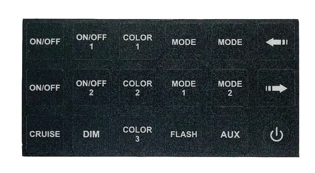 VP Bryterpanel 20Amp 10-30V brakett / symbol-labels 