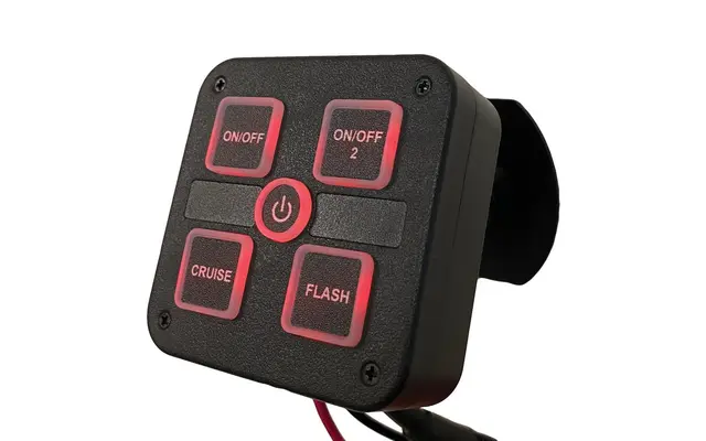 VP Bryterpanel 20Amp 10-30V brakett / symbol-labels 