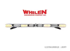 Whelen® Liberty II 54" 12V 137cm. 8 Moduler gult. Med justerbar fot