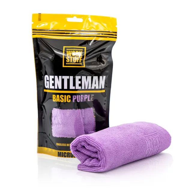 Work Stuff Gentleman Basic Purple Sømløs mikrofiberklut, 350gsm, 40x40cm 