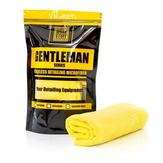 Work Stuff Gentleman Basic Yellow Sømløs mikrofiberklut, 350gsm, 40x40cm 