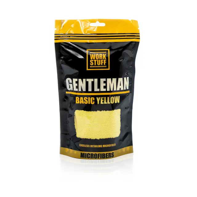 Work Stuff Gentleman Basic Yellow Sømløs mikrofiberklut, 350gsm, 40x40cm 