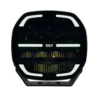 XG7 LED Driving Light Black Multicolor Parklys Hvit, Gul og Gr&#248;nn.