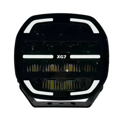 XG7 LED Driving Light Black Multicolor Parklys Hvit, Gul og Gr&#248;nn.