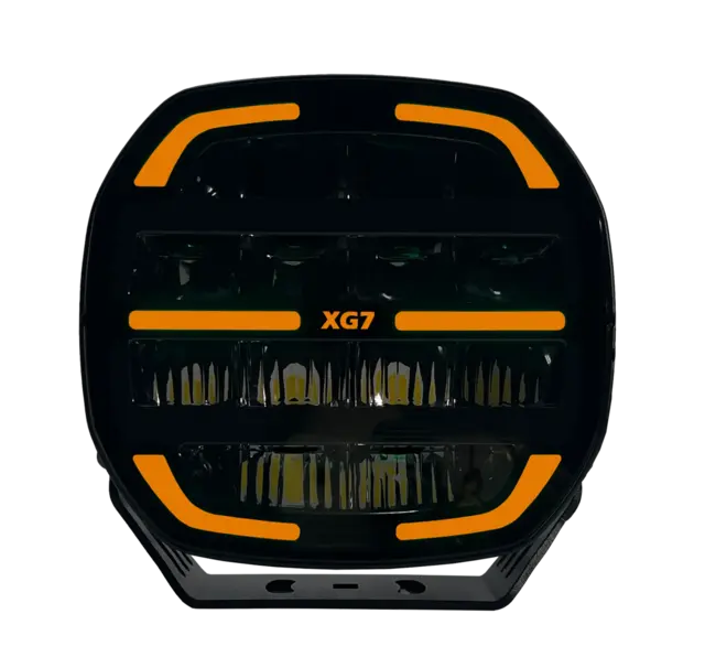 XG7 LED Driving Light Black Multicolor Parklys Hvit, Gul og Grønn. 
