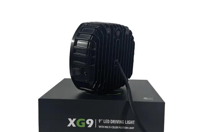 XG9 LED Driving Light Black Multicolor Parklys Hvit, Gul og Grønn. 