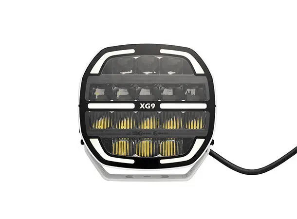 XG9 LED Driving Light White Multicolor Parklys Hvit, Gul og Grønn. 