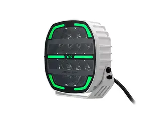 XG9 LED Driving Light White Multicolor Parklys Hvit, Gul og Gr&#248;nn.