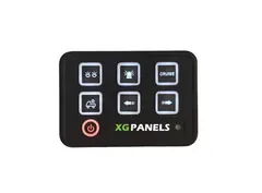 XG Bryterpanel 6-veis 40Amp 10-30V brakett / symbol-labels