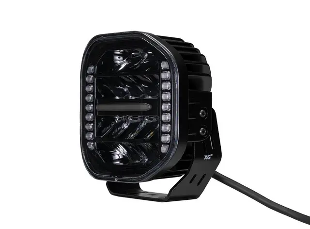 XG Curve 7 LED Driving Light Sort - med varsellys. 13800 Lumen 