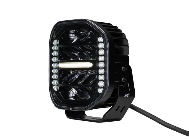 XG Curve 7 LED Driving Light Sort - med varsellys. 13800 Lumen 