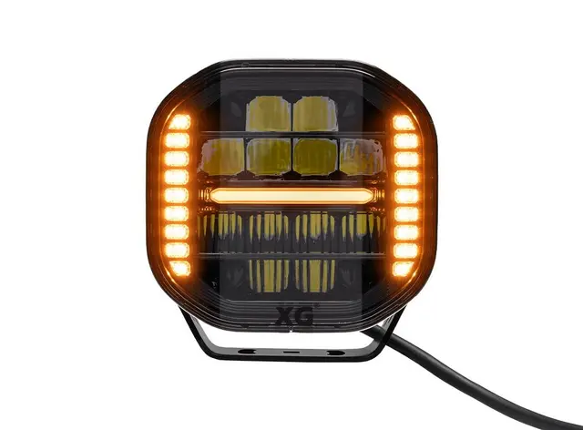 XG Curve 7 LED Driving Light Sort - med varsellys. 13800 Lumen 