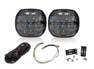XG lyspakke med 2x XG7 Med skiltplate og kabelsett.