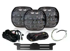 XG lyspakke med 3x XG7 Med skiltplate og kabelsett.